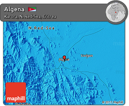 Political 3D Map of Algena