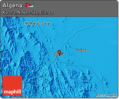 Political 3D Map of Algena