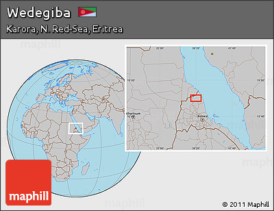 Gray Location Map of Wedegiba