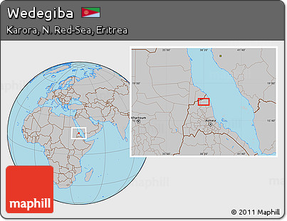 Gray Location Map of Wedegiba