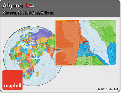 Political Location Map of Algena