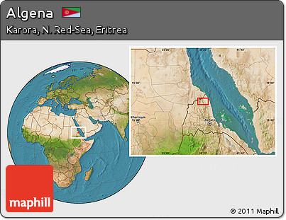 Satellite Location Map of Algena