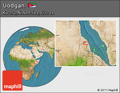 Satellite Location Map of Uodgan