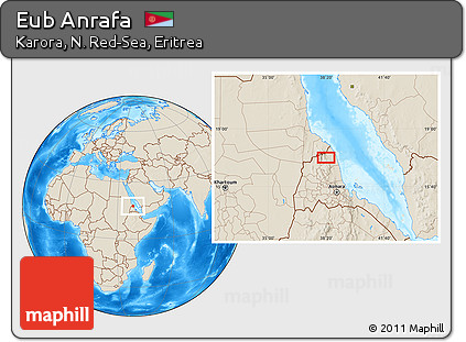 Shaded Relief Location Map of Eub Anrafa