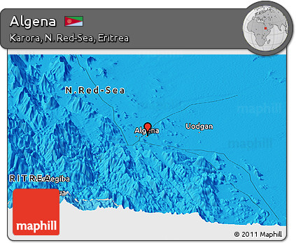 Political Panoramic Map of Algena