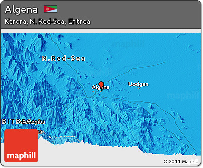 Political Panoramic Map of Algena