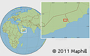 Savanna Style Location Map of the area around 17° 20' 20" N, 51° 55' 29" E