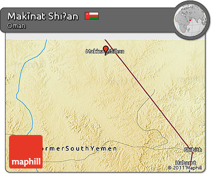 Physical 3D Map of Makīnat Shiḩan