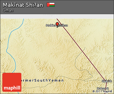 Physical 3D Map of Makīnat Shiḩan