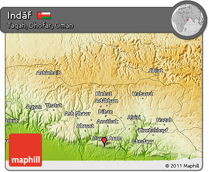 Physical 3D Map of Indāf