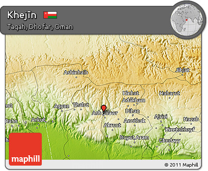 Physical 3D Map of Khejīn