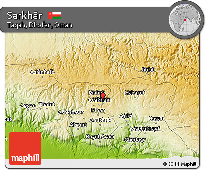 Physical 3D Map of Sarkhār