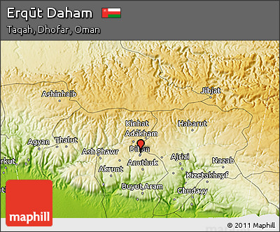 Physical 3D Map of Erqūt Daham
