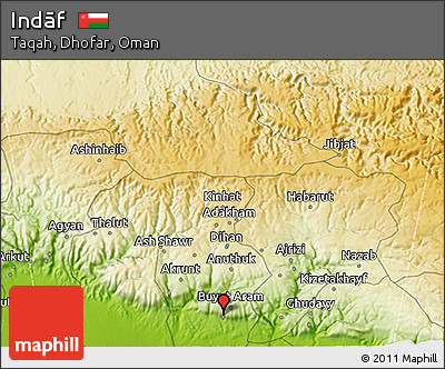 Physical 3D Map of Indāf