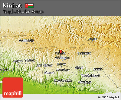 Physical 3D Map of Kinhat