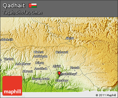 Physical 3D Map of Qadhait