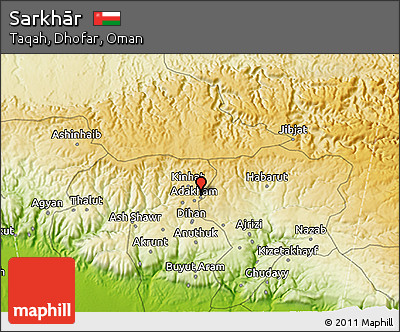 Physical 3D Map of Sarkhār