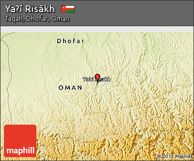 Physical 3D Map of Yaḩī Risākh