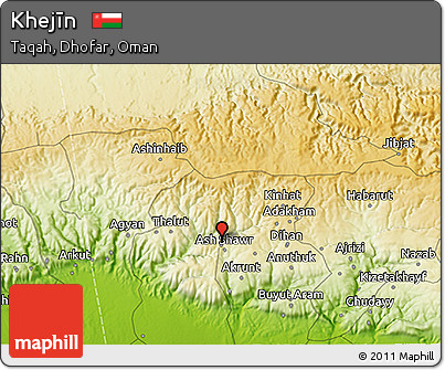 Physical 3D Map of Khejīn
