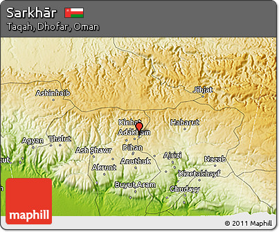 Physical 3D Map of Sarkhār