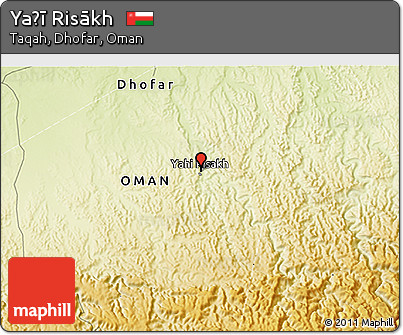 Physical 3D Map of Yaḩī Risākh