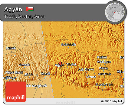 Political 3D Map of Agyān