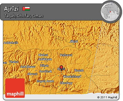 Political 3D Map of Ajrīzi