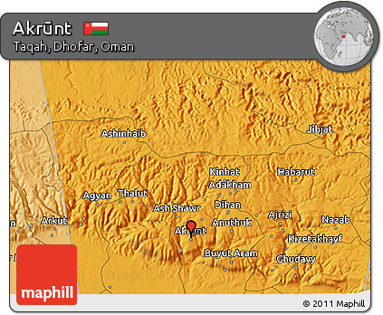 Political 3D Map of Akrūnt