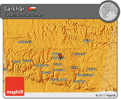 Political 3D Map of Sarkhār