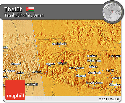 Political 3D Map of Thalūt