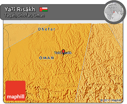Political 3D Map of Yaḩī Risākh