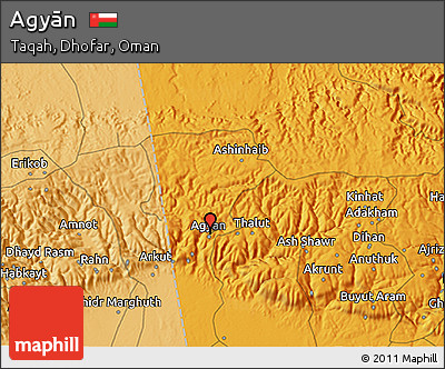 Political 3D Map of Agyān