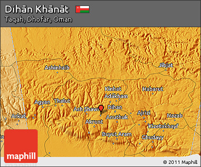 Political 3D Map of Dihān Khānāt