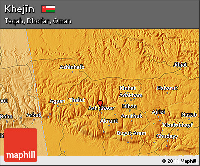 Political 3D Map of Khejīn