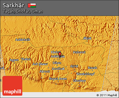 Political 3D Map of Sarkhār