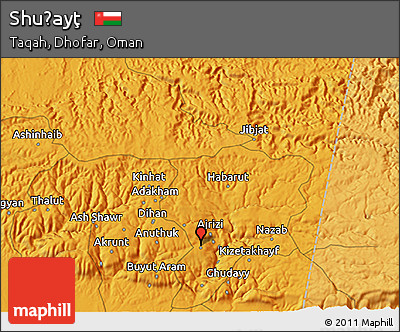 Political 3D Map of Shuḩayţ