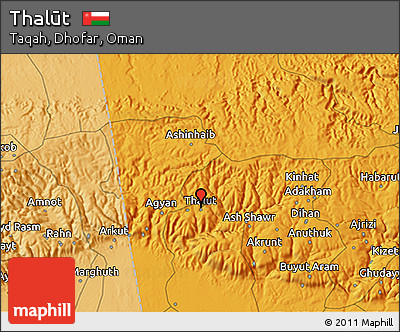 Political 3D Map of Thalūt