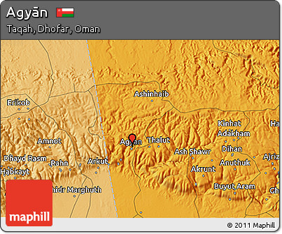 Political 3D Map of Agyān