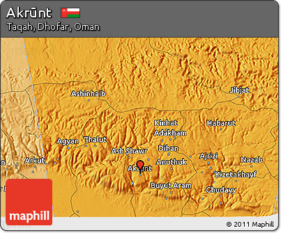 Political 3D Map of Akrūnt