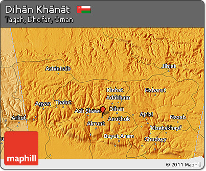 Political 3D Map of Dihān Khānāt