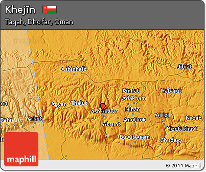 Political 3D Map of Khejīn