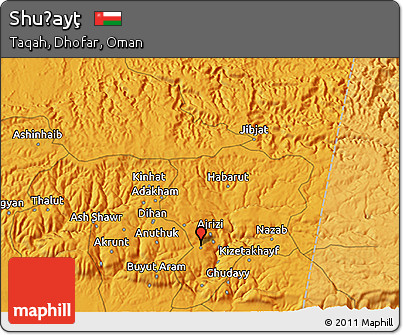 Political 3D Map of Shuḩayţ