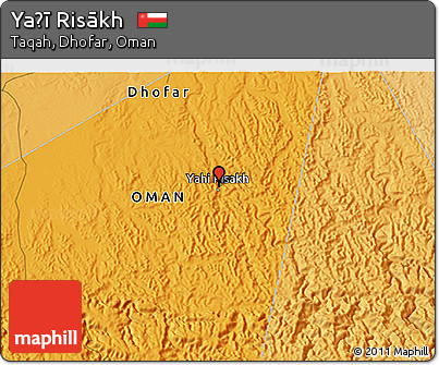 Political 3D Map of Yaḩī Risākh