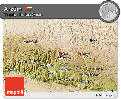 Satellite 3D Map of Arzūm
