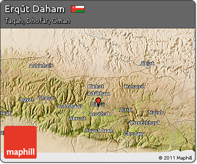 Satellite 3D Map of Erqūt Daham