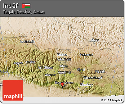 Satellite 3D Map of Indāf