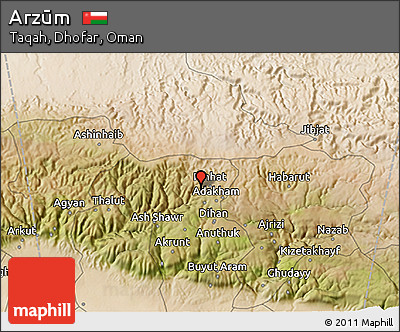 Satellite 3D Map of Arzūm