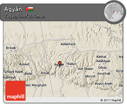 Shaded Relief 3D Map of Agyān