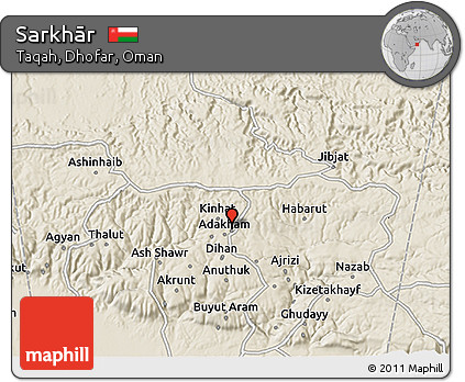 Shaded Relief 3D Map of Sarkhār