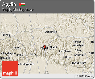 Shaded Relief 3D Map of Agyān